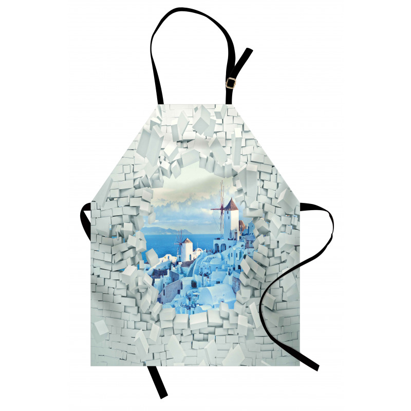 Breaking Wall Santorini Apron