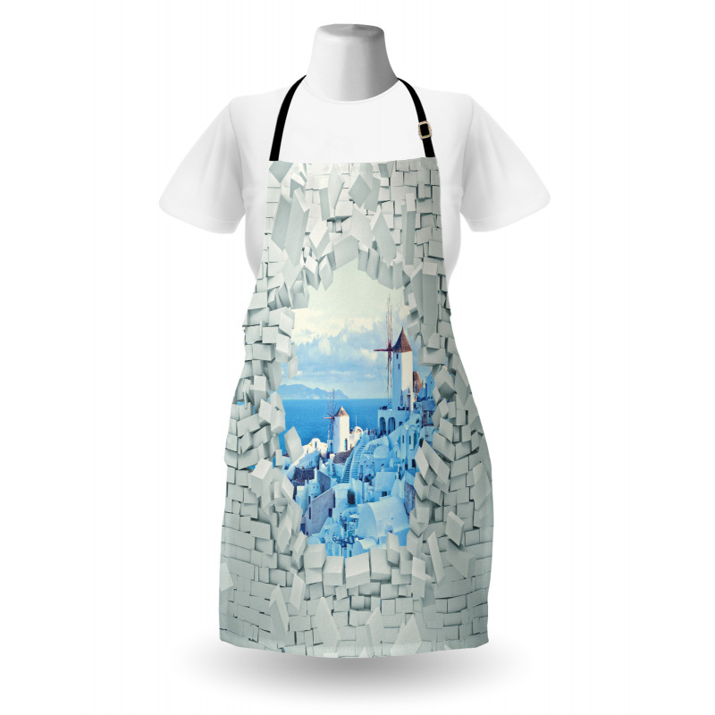 Breaking Wall Santorini Apron