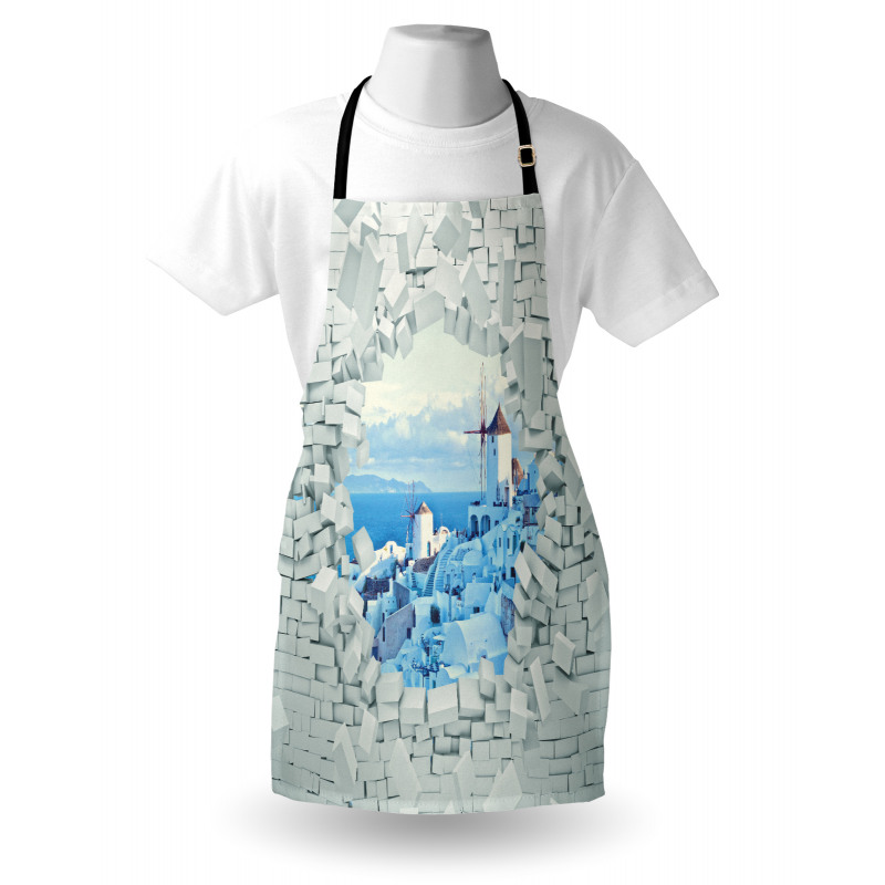 Breaking Wall Santorini Apron