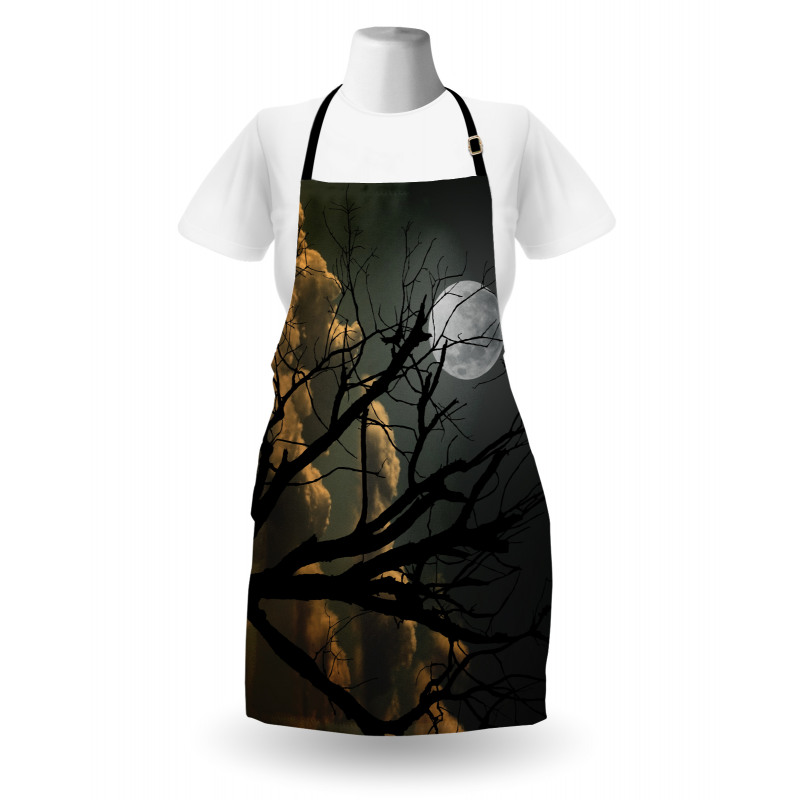 Bare Branches and Full Moon Apron