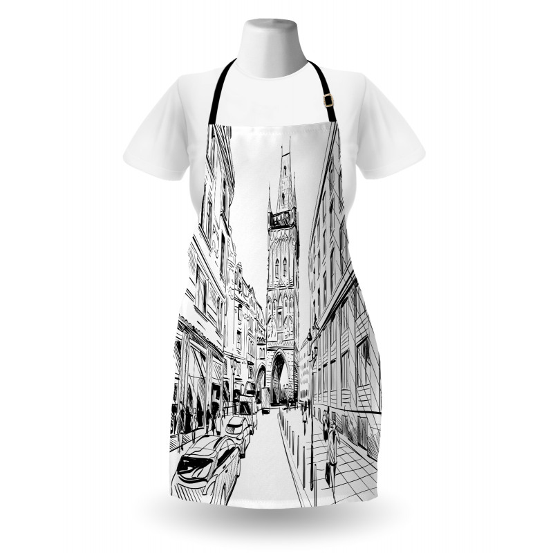 Prague City Sketch Apron