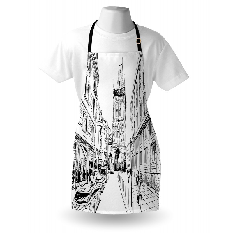 Prague City Sketch Apron