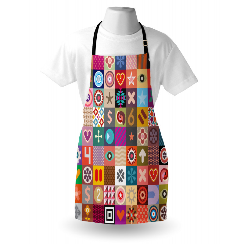 Multi Patterned Squares Apron