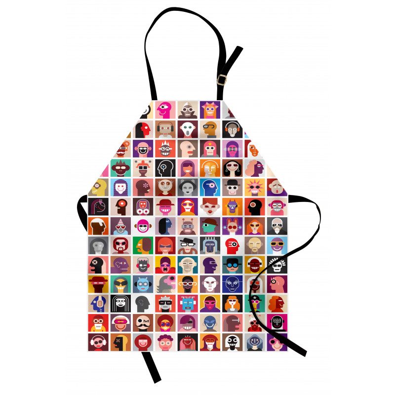 Cheerful Animated Portraits Apron