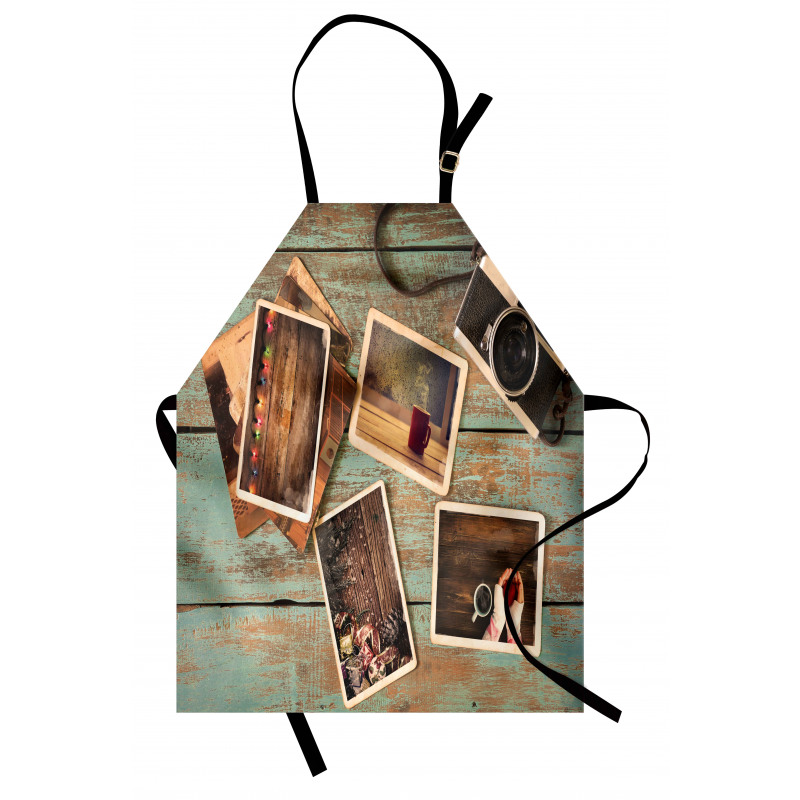 Retro Cozy Christmas Photos Apron