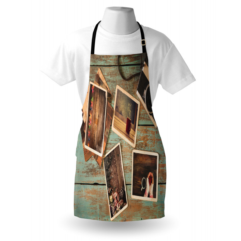 Retro Cozy Christmas Photos Apron