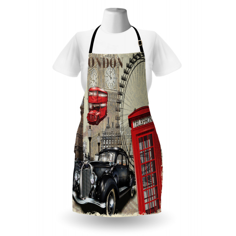 Vintage London Sign Collage Apron