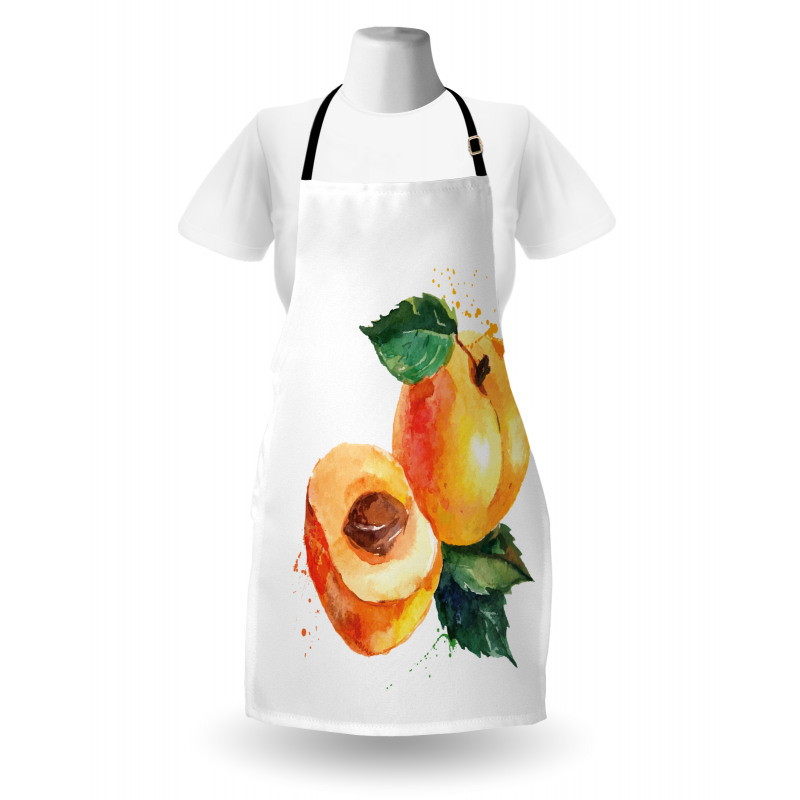 Watercolor Half Apricot Apron