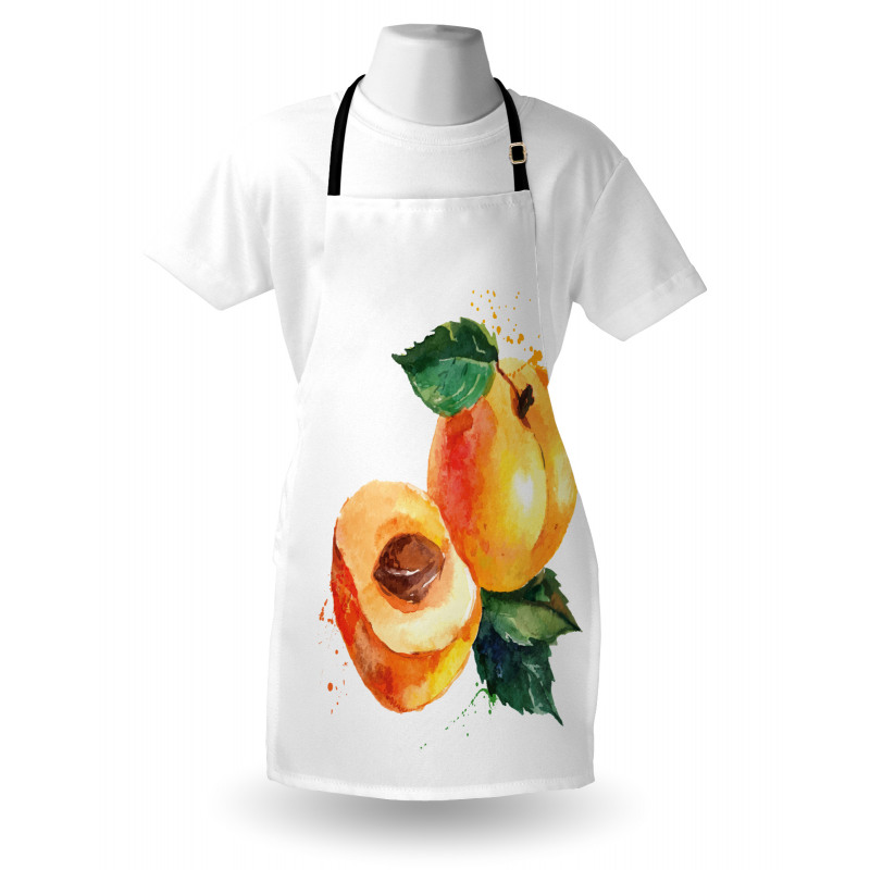 Watercolor Half Apricot Apron