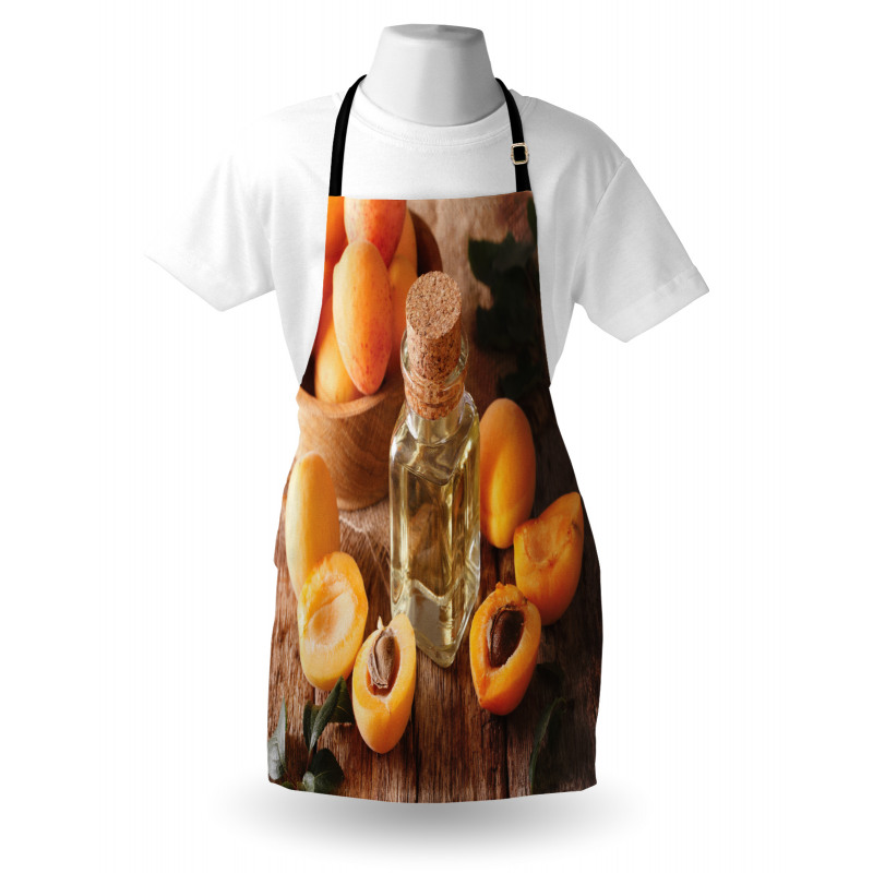 Fresh Apricots and Oil Jar Apron