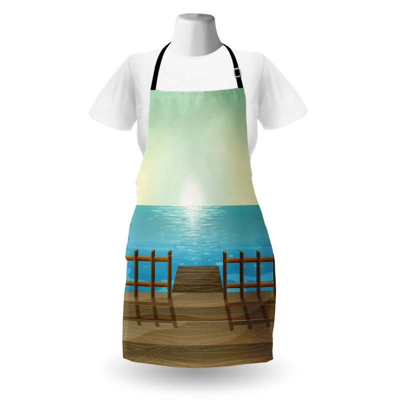 Doodle Landsape Port and Sea Apron