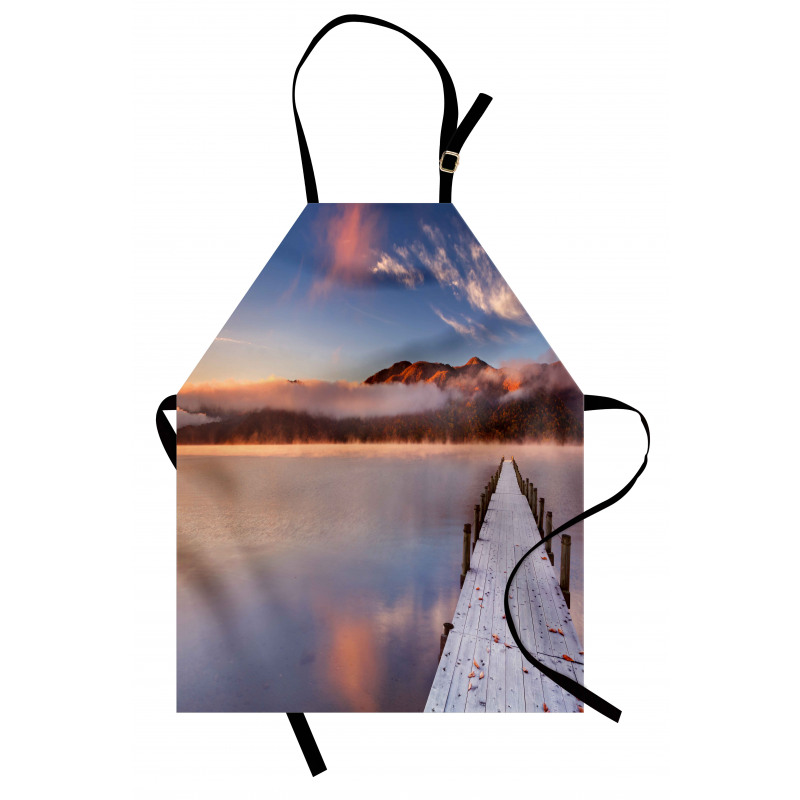 Japanese Lake Autumn Sunrise Apron