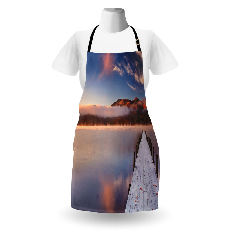 Japanese Lake Autumn Sunrise Apron