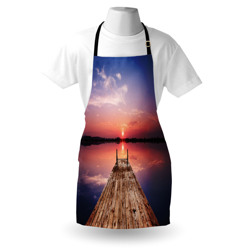 Panoramic Lake Old Pier Sunset Apron