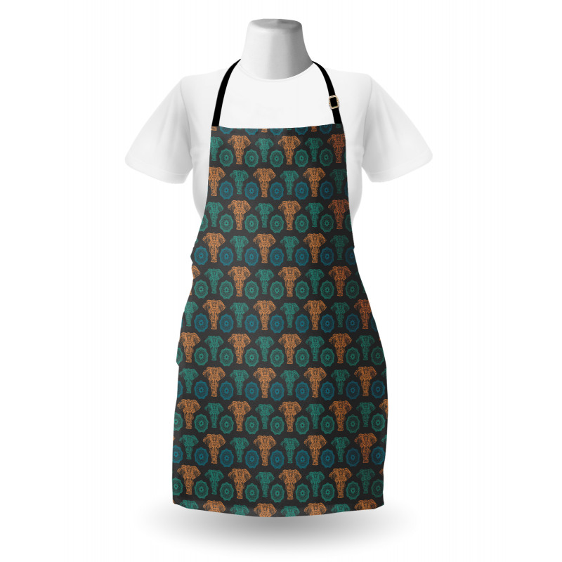 Floral Elephant Mandala Apron