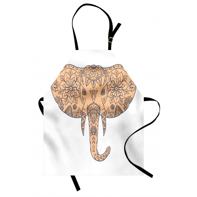 Floral Elephant Head Front Apron