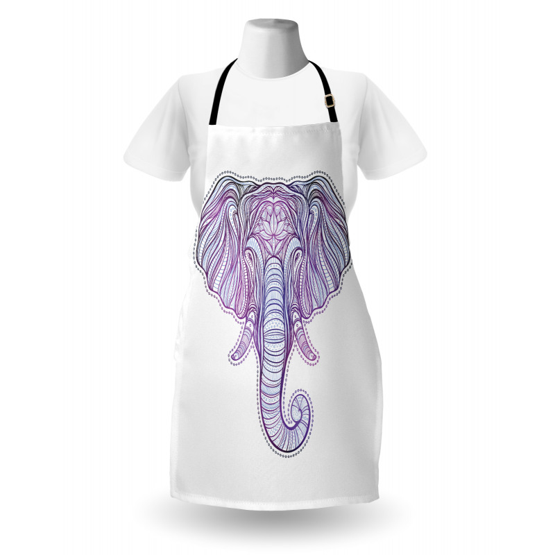 Vivid Elephant and Beads Apron