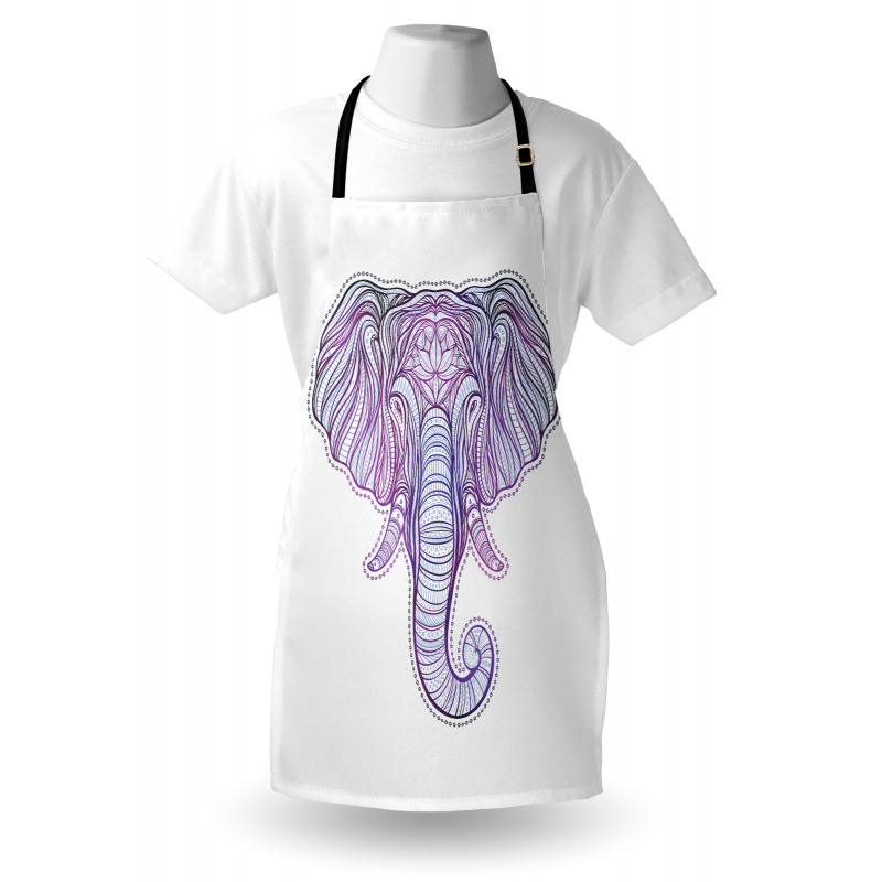 Vivid Elephant and Beads Apron