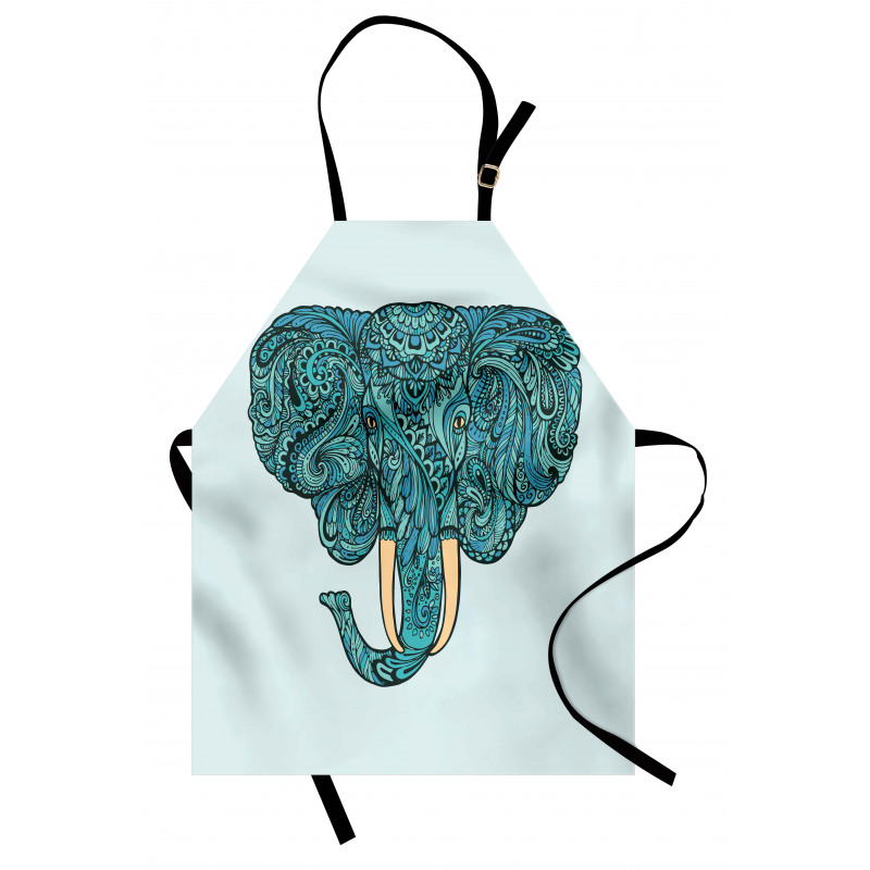 Elephant Head Motif Pattern Apron