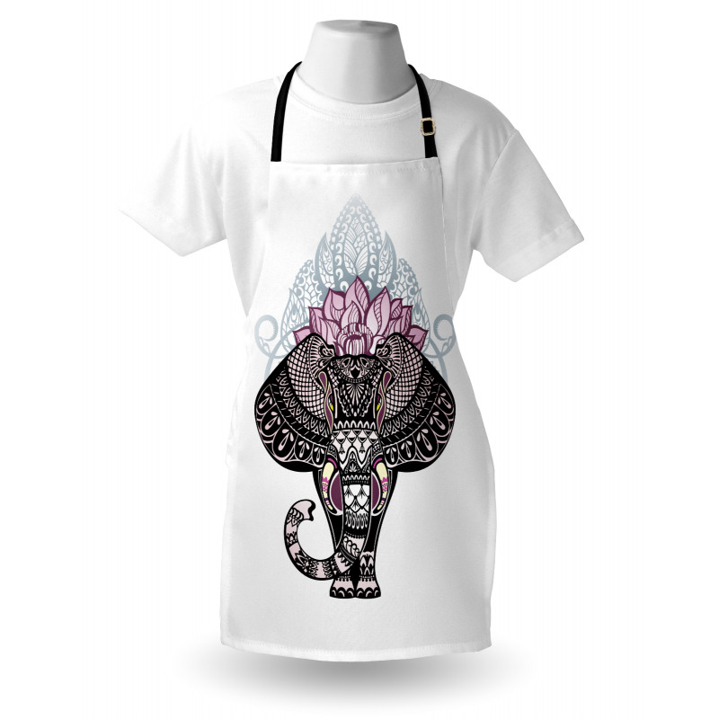 Elephant with Floral Crown Apron