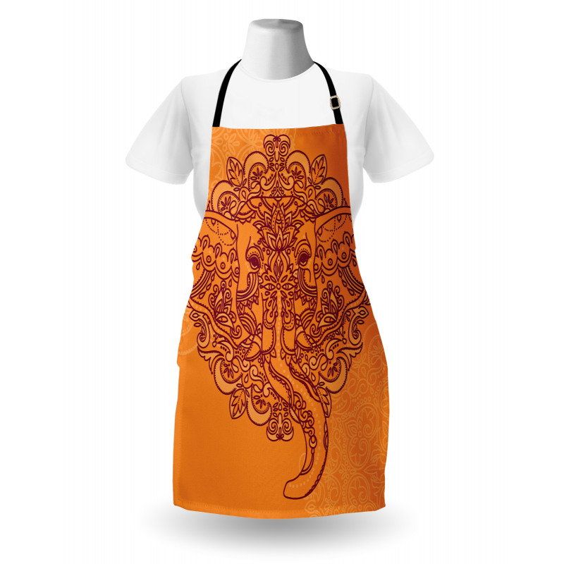 Paisley Ornamental Elephant Apron