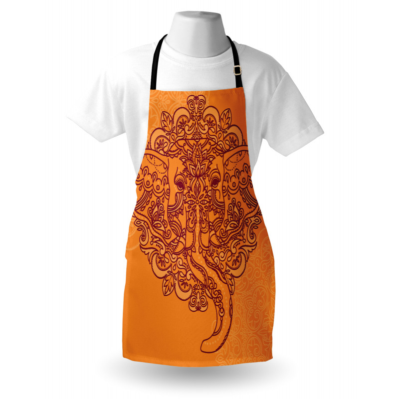 Paisley Ornamental Elephant Apron