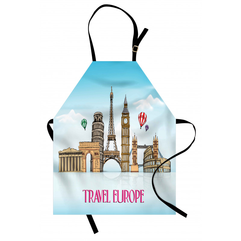 Travel Europe Landmarks Sky Apron