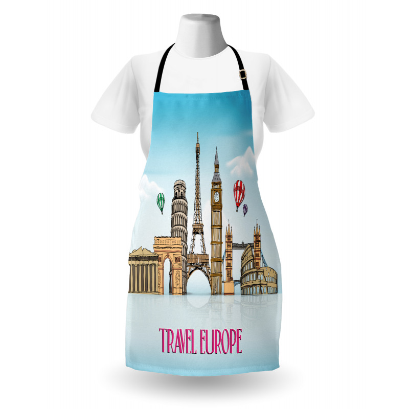 Travel Europe Landmarks Sky Apron