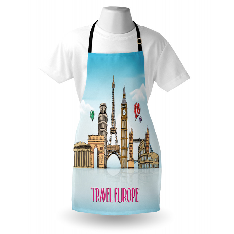 Travel Europe Landmarks Sky Apron