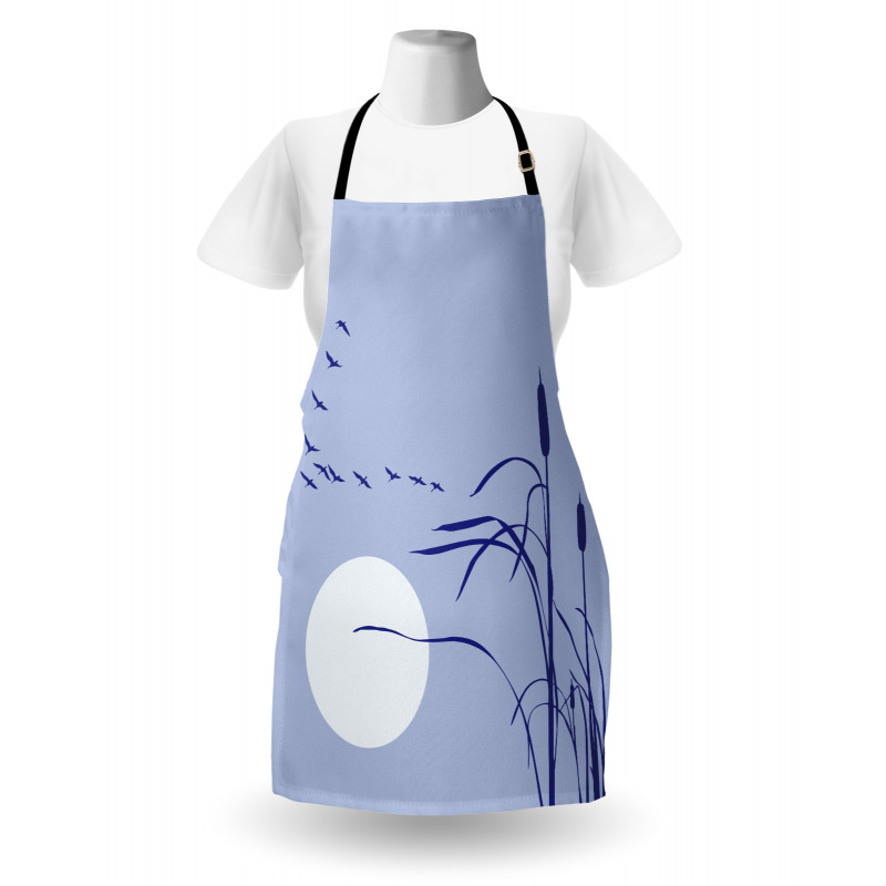 Abstract Team of Geese Moon Apron