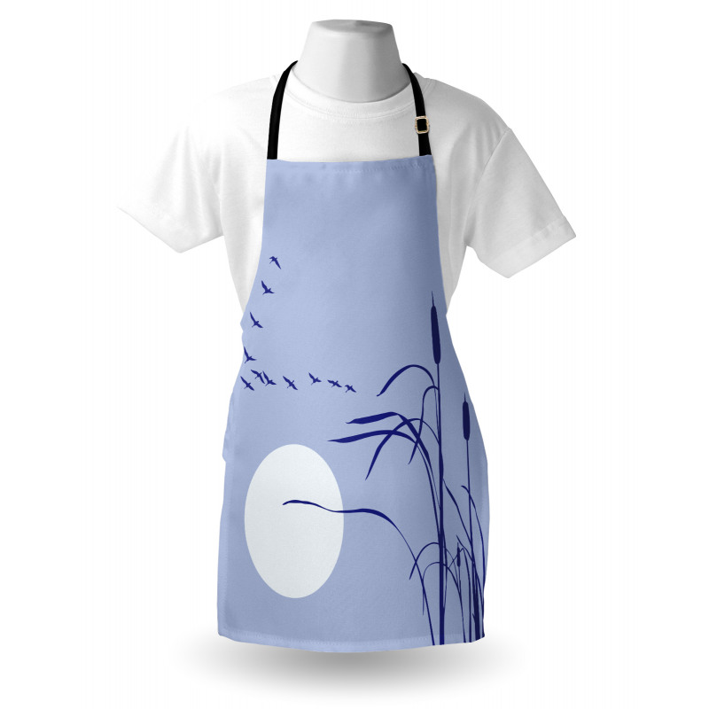 Abstract Team of Geese Moon Apron