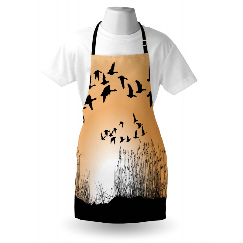 Reeds Silhouettes in the Sky Apron