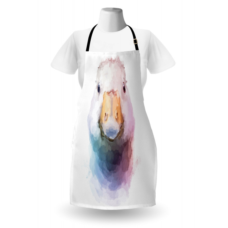 Watercolor Goose Face Apron