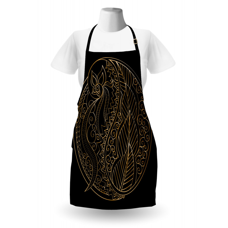 Bohemian Outline Curlicue Apron