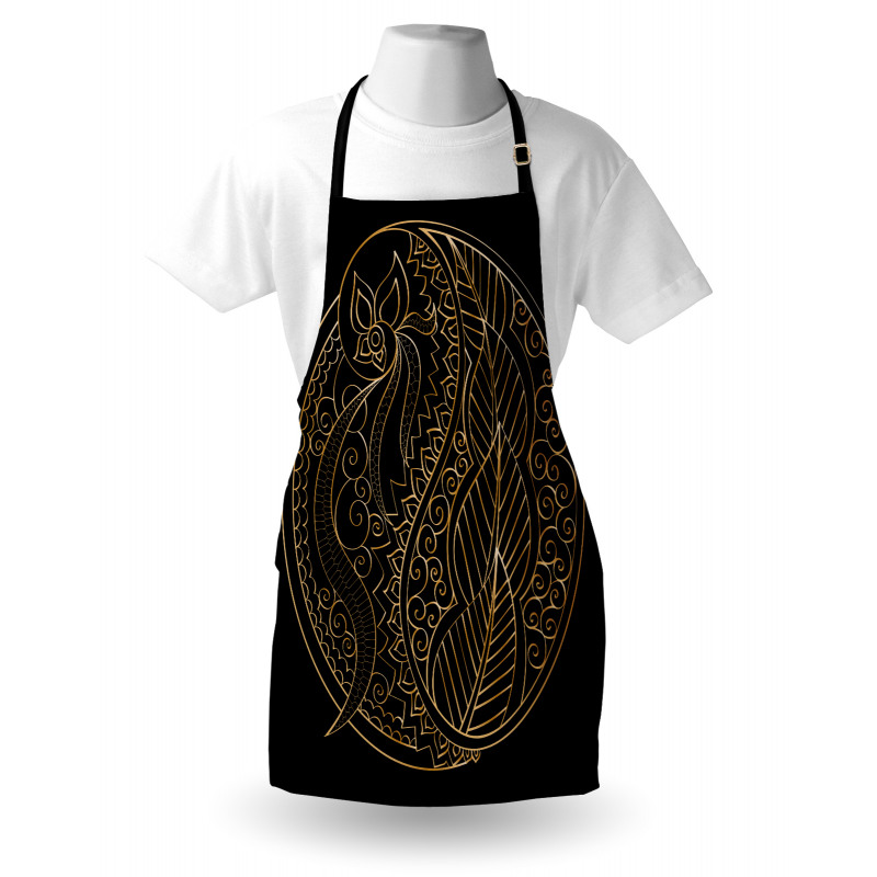 Bohemian Outline Curlicue Apron