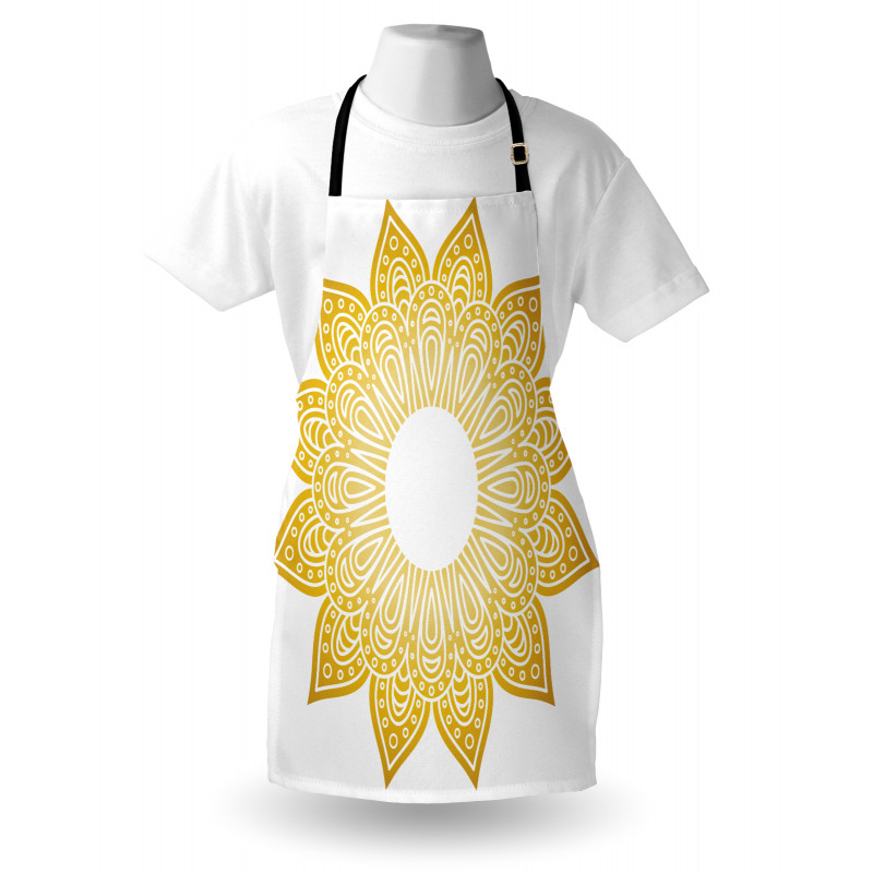 Circle Sun Looking Floral Apron