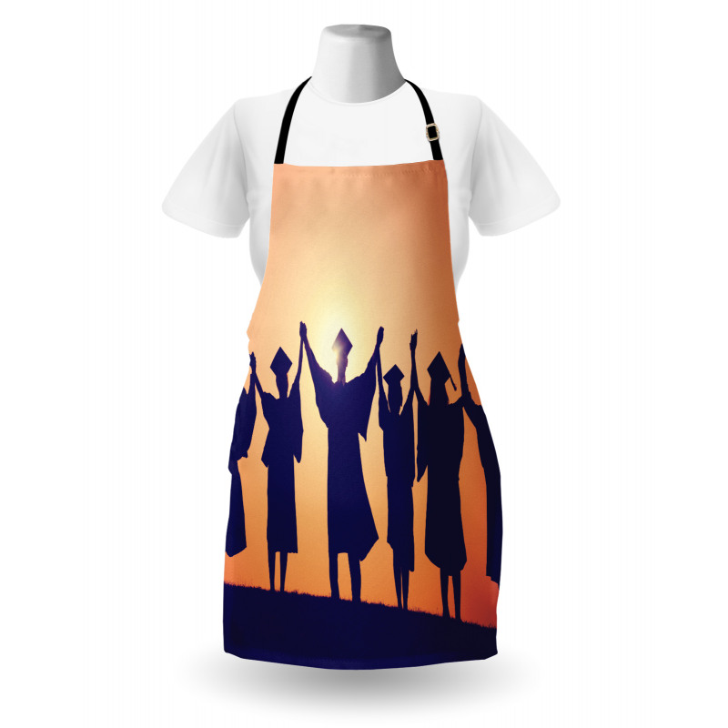 Students in Cap and Gown Apron