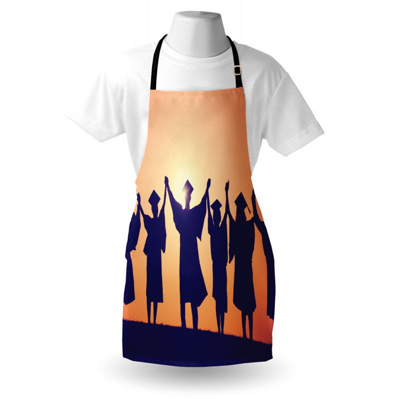 Students in Cap and Gown Apron