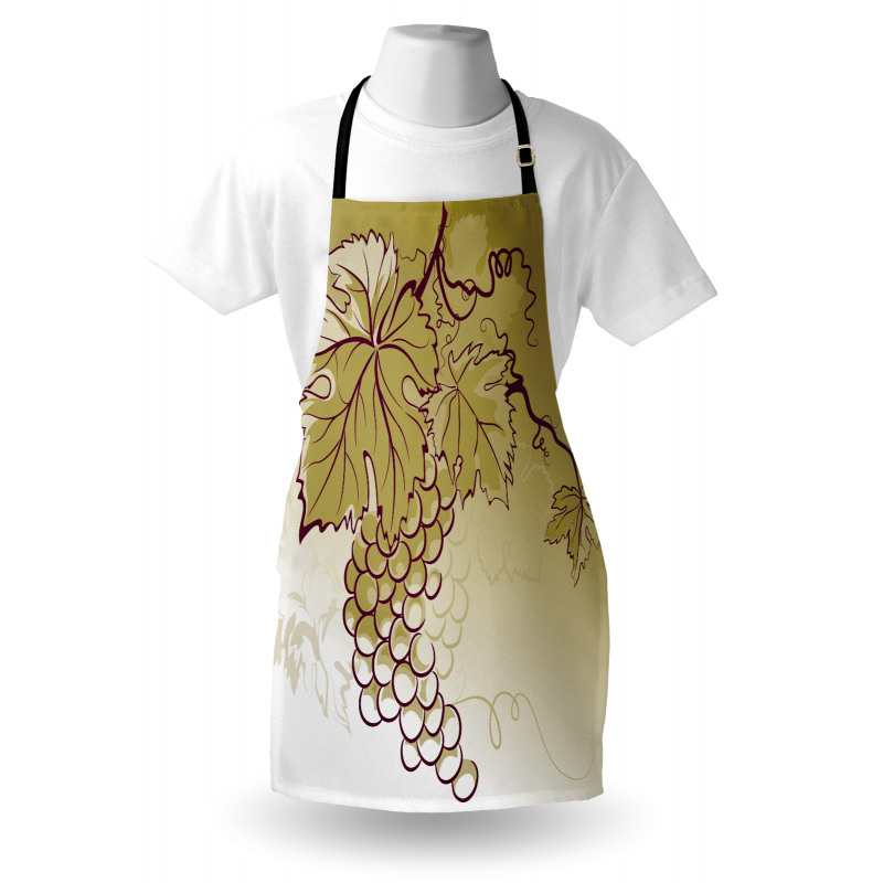 Fruits and Leaves on Ombre Apron