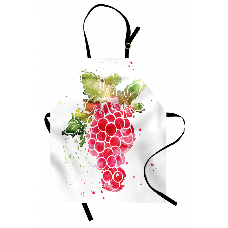 Splashed Watercolor Fruits Apron