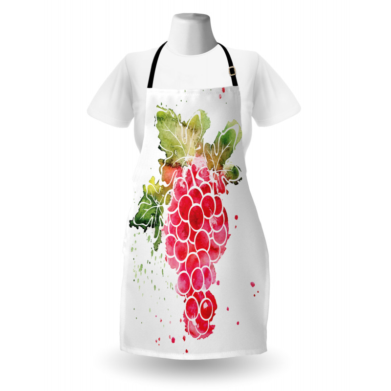 Splashed Watercolor Fruits Apron