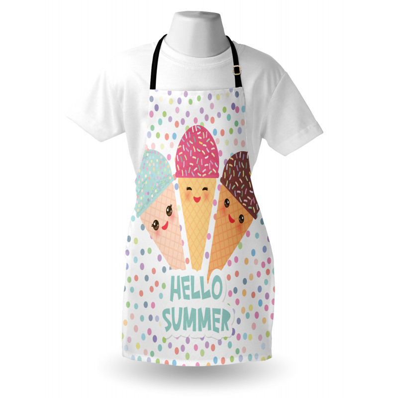 Ice Cream Cone with Dots Apron