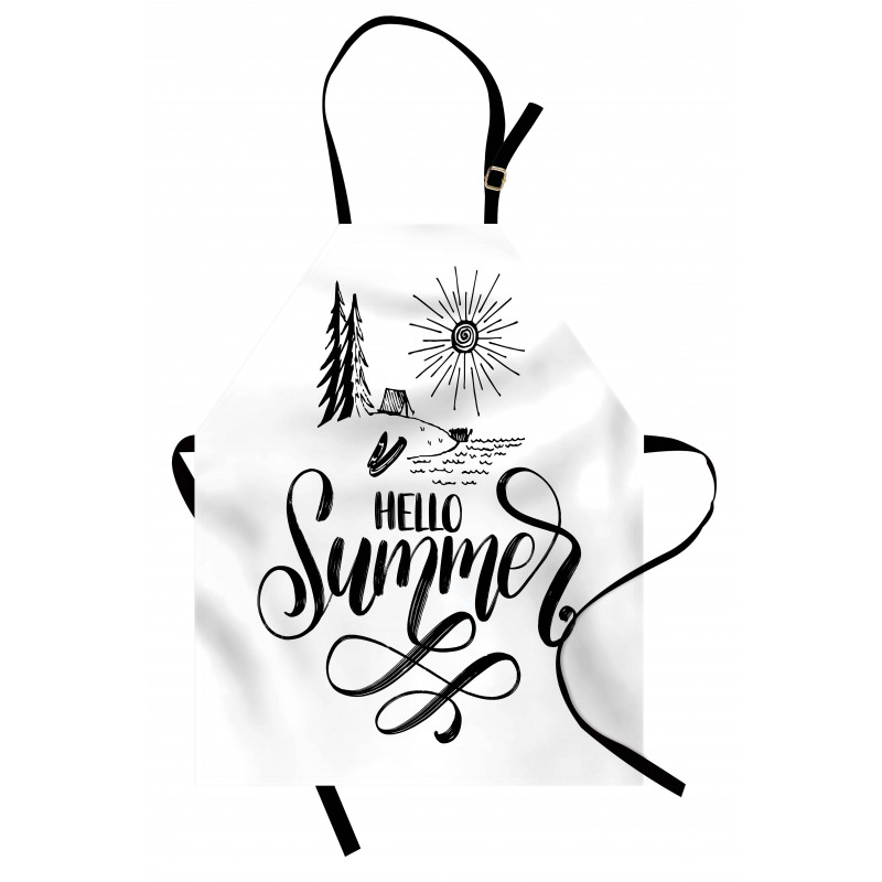 Hello Summer Camping Vacation Apron