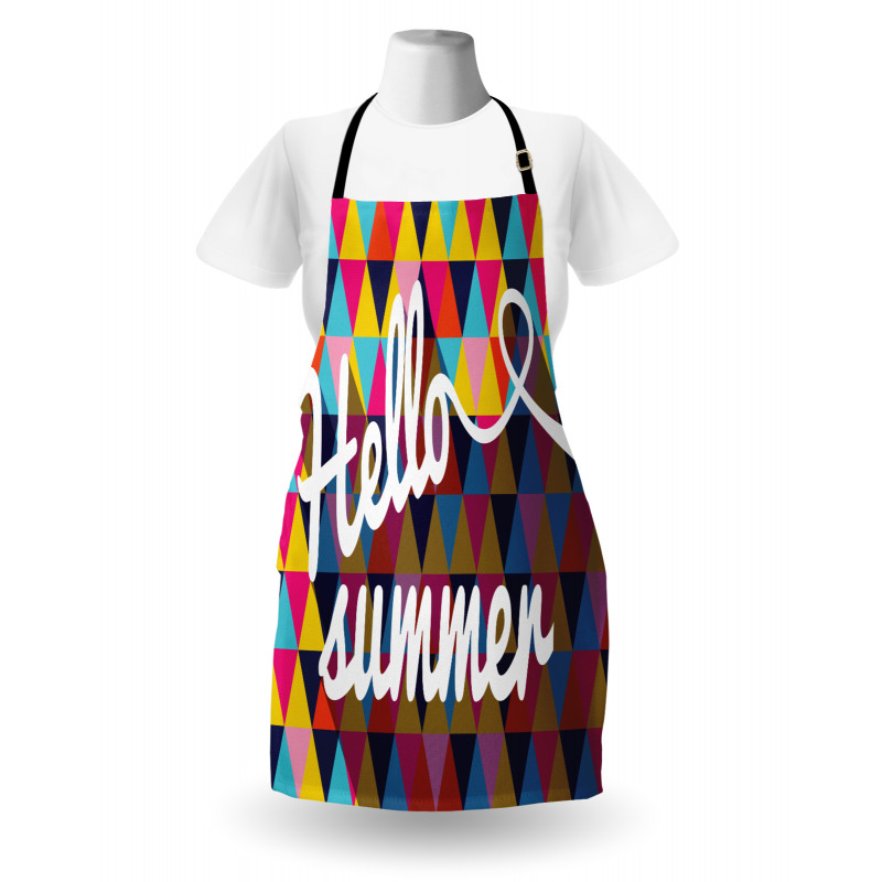 Retro Triangles Hello Summer Apron