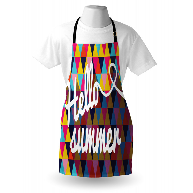 Retro Triangles Hello Summer Apron