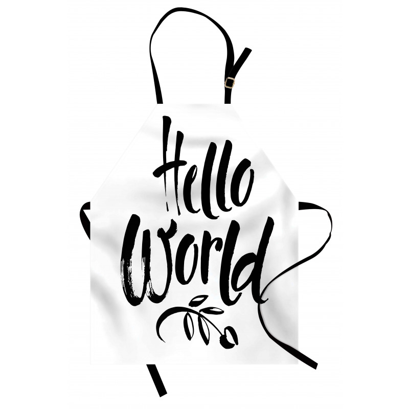 Hello World Tree and Words Apron