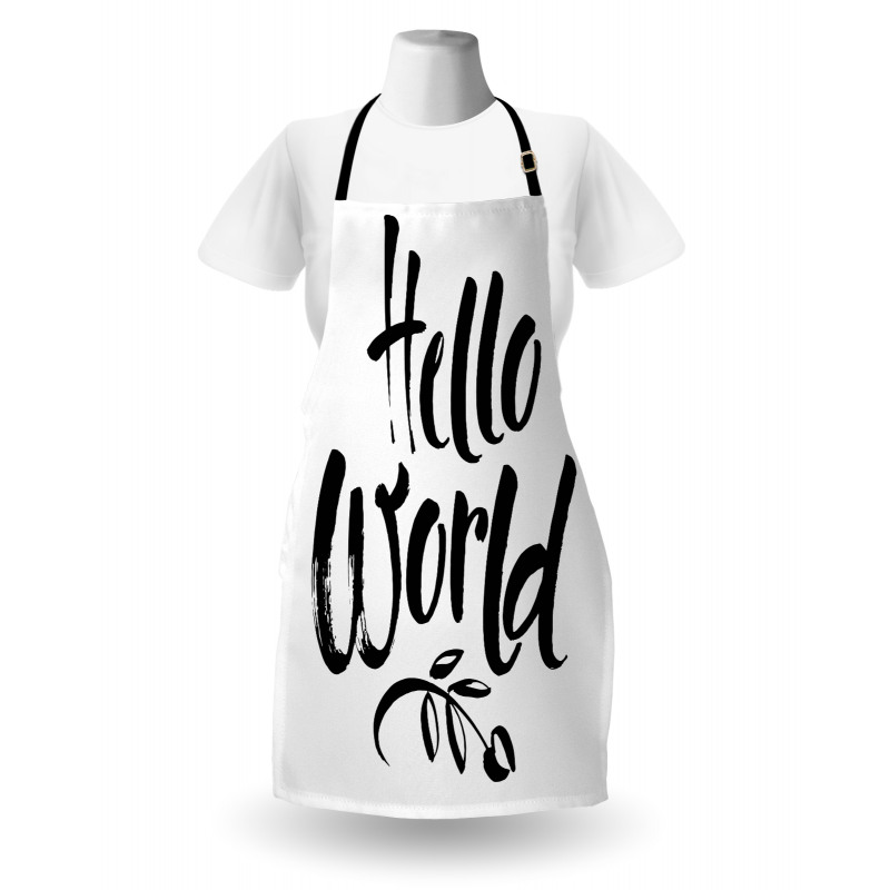 Hello World Tree and Words Apron