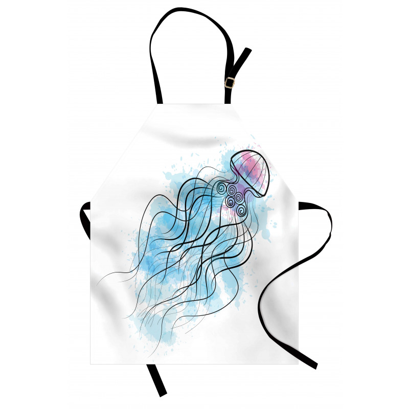 Outline Curly Tentacles Apron