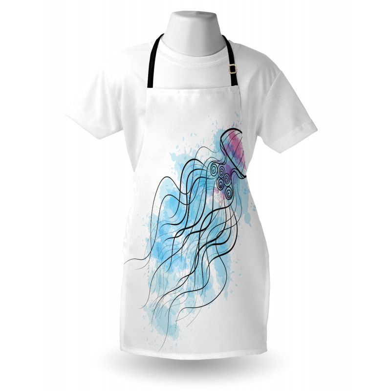 Outline Curly Tentacles Apron