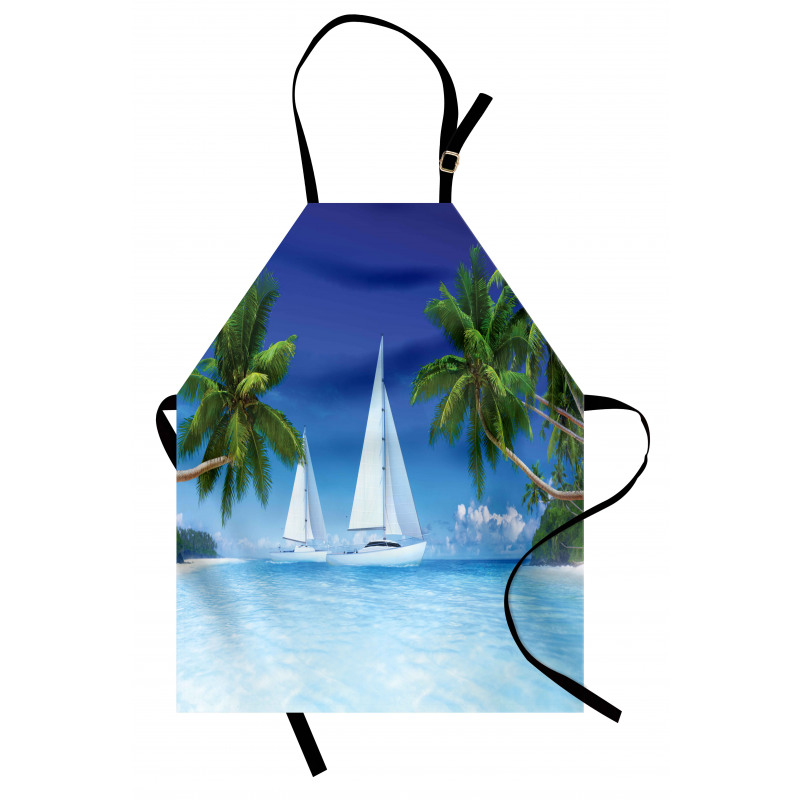 Palm Trees and Sailboats Apron